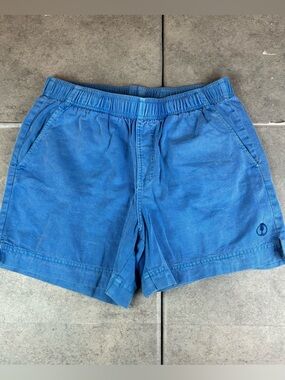 Vintage crazy shirts elastic waistband blue shorts 5” inseam